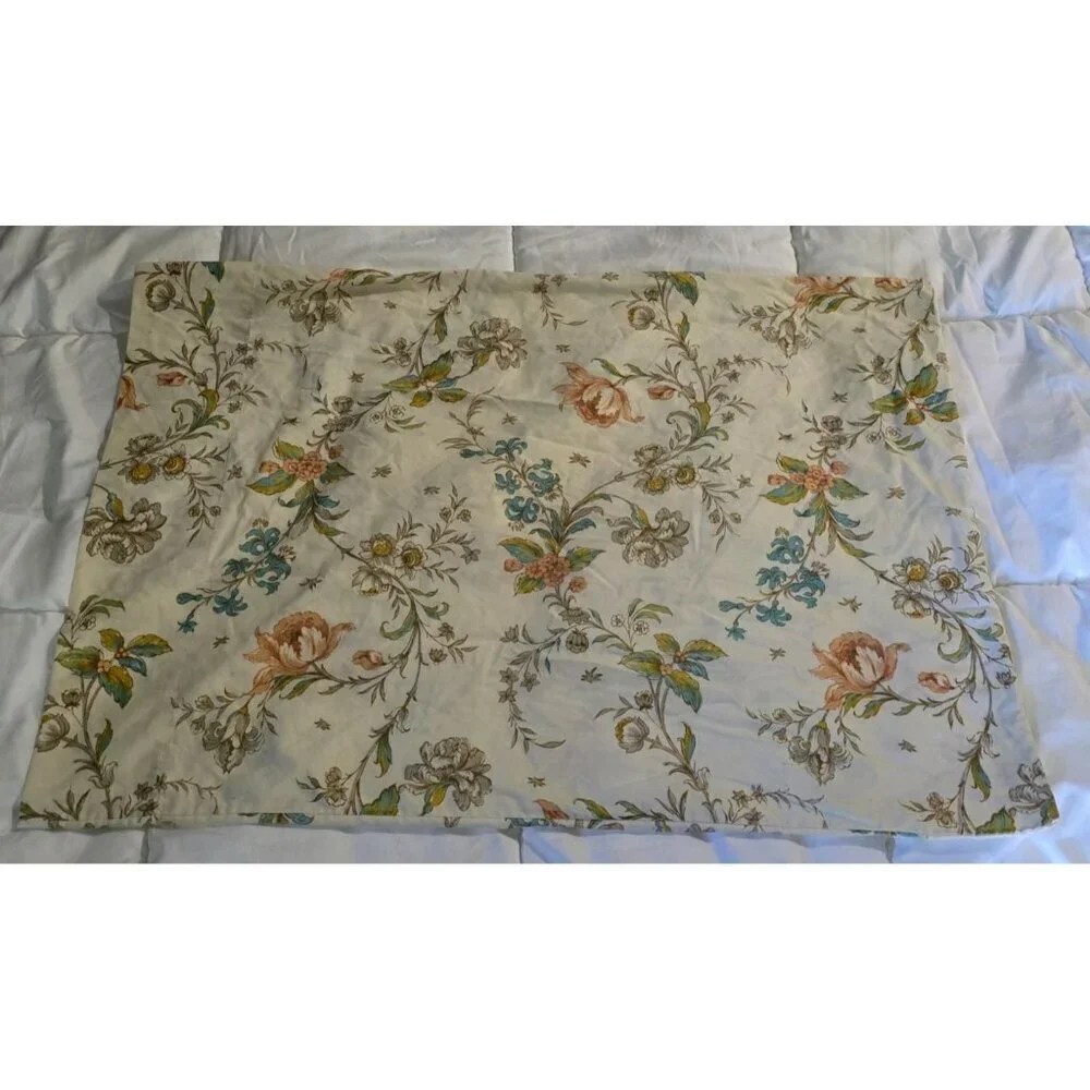 Vintage Springmaid Pink Blue Floral Grannycore Pillowcase